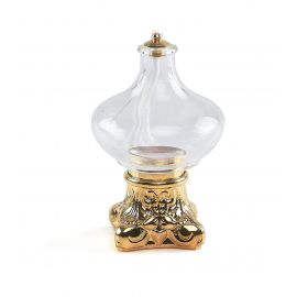 Lampka oliwna szklana z podstawą kolumnową (2)