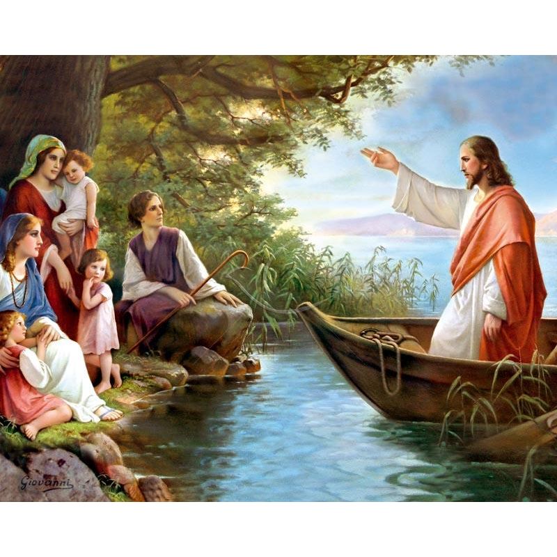 Obrazek 20x25 - Jezus na łodzi