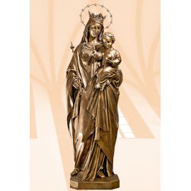 Figura Matka Boża Królowa Świata (włoskie złoto jasne) 140 cm