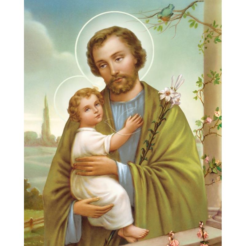 Obrazek 20x25 - Św. Józef z dzieciątkiem Jezus