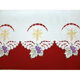 Obrus ołtarzowy haftowany - wzór eucharystyczny (105)