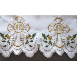 Obrus ołtarzowy haftowany - wzór eucharystyczny (135)