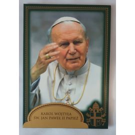 Święty Jan Paweł II Papież - Ikona dwustronna z modlitwą format A5