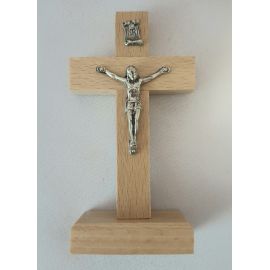 Krzyżyk drewniany stojący jasny brąz 10x5 cm