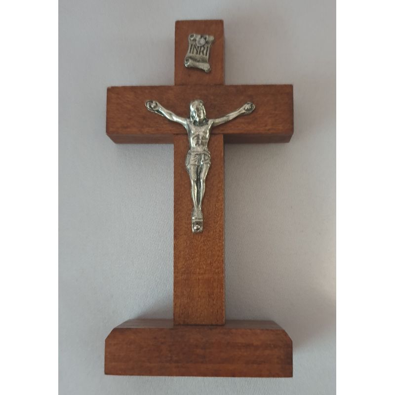 Krzyżyk drewniany stojący ciemny brąz 10x5 cm