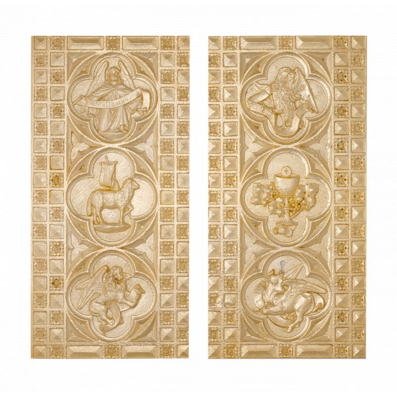 Tabernakulum gotyckie, złocone - 60x55 cm