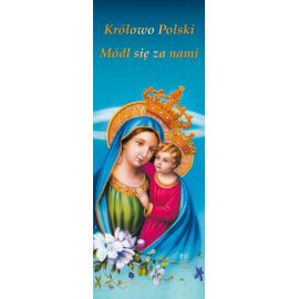 Baner Matka Boża z Dzieciątkiem Jezus "Królowo Polski.."