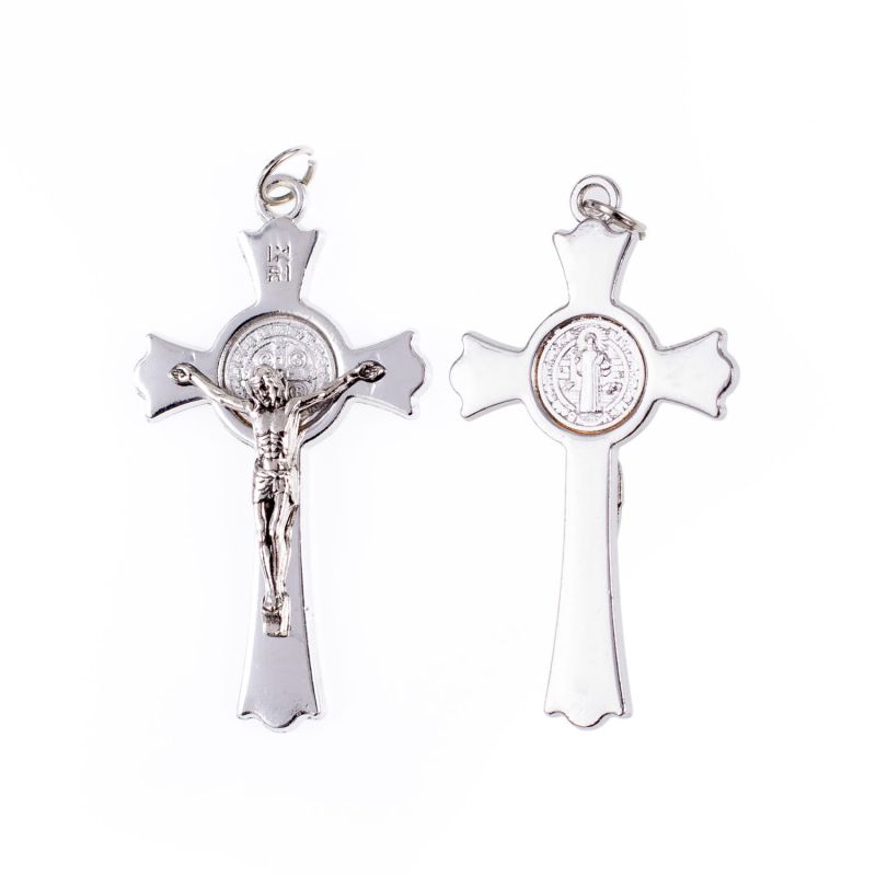 Krzyżyk - św. Benedykt (kolor srebrny)