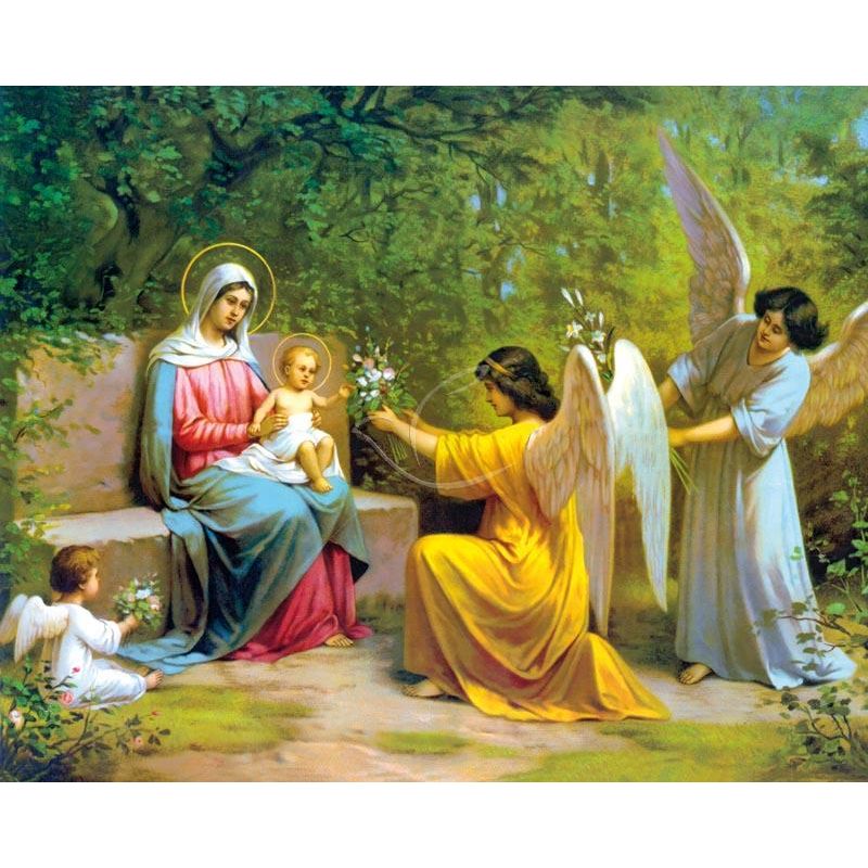 Obrazek 20x25 cm - Matka Boża z Dzieciątkiem