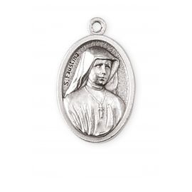 Medalik metalowy Święta Faustyna