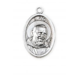 Medalik metalowy święty o. Pio