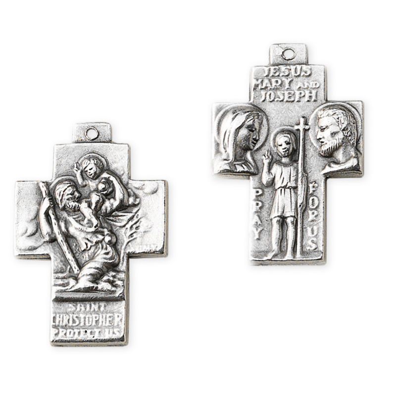 Krzyżyk metalowy św. Krzysztof