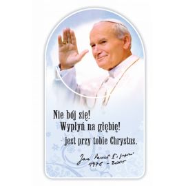 Zakładka papierowa półokrągła - Święty Jan Paweł II