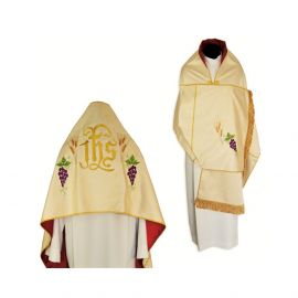 Welon liturgiczny haftowany, złoty brokat (43)