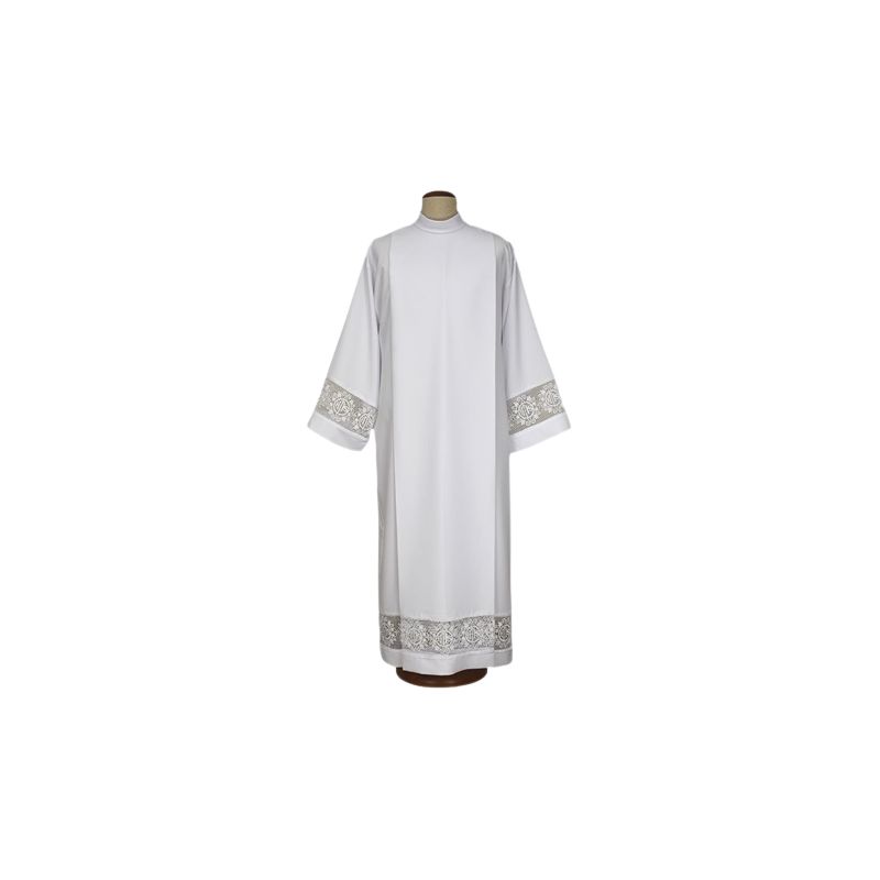 Alba kapłańska z białą, bawełnianą wstawką IHS (20)