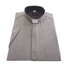 Koszula kapłańska - beż 70% bawełna