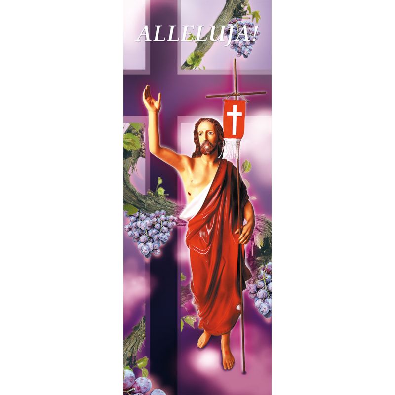 Baner na Wielkanoc "Alleluja!" - fioletowy (14)