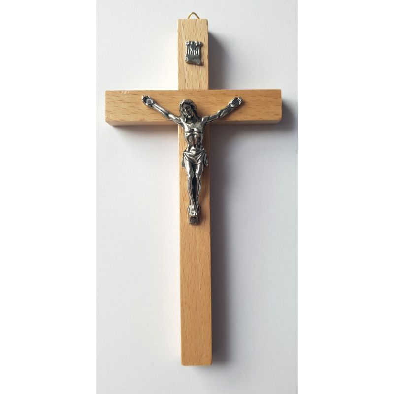 Krzyż drewniany - jasny 16x8 cm
