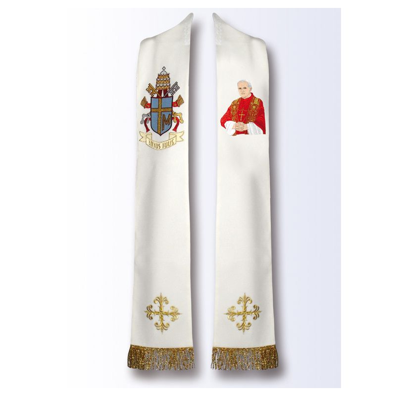 Stuła z wizerunkiem Świętego Jana Pawła II (B)