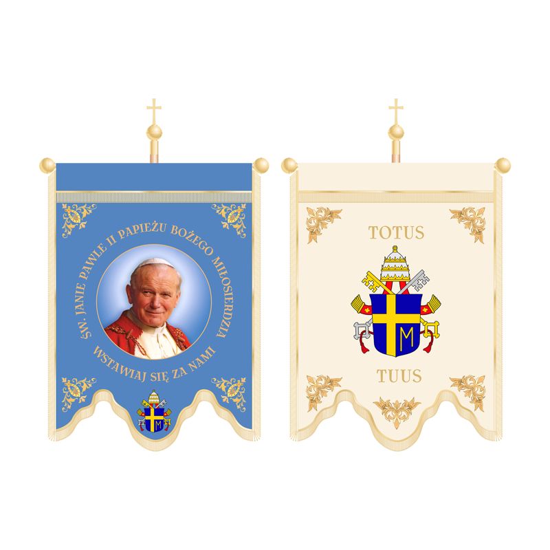 Chorągiew dwustronna  Jan Paweł II
