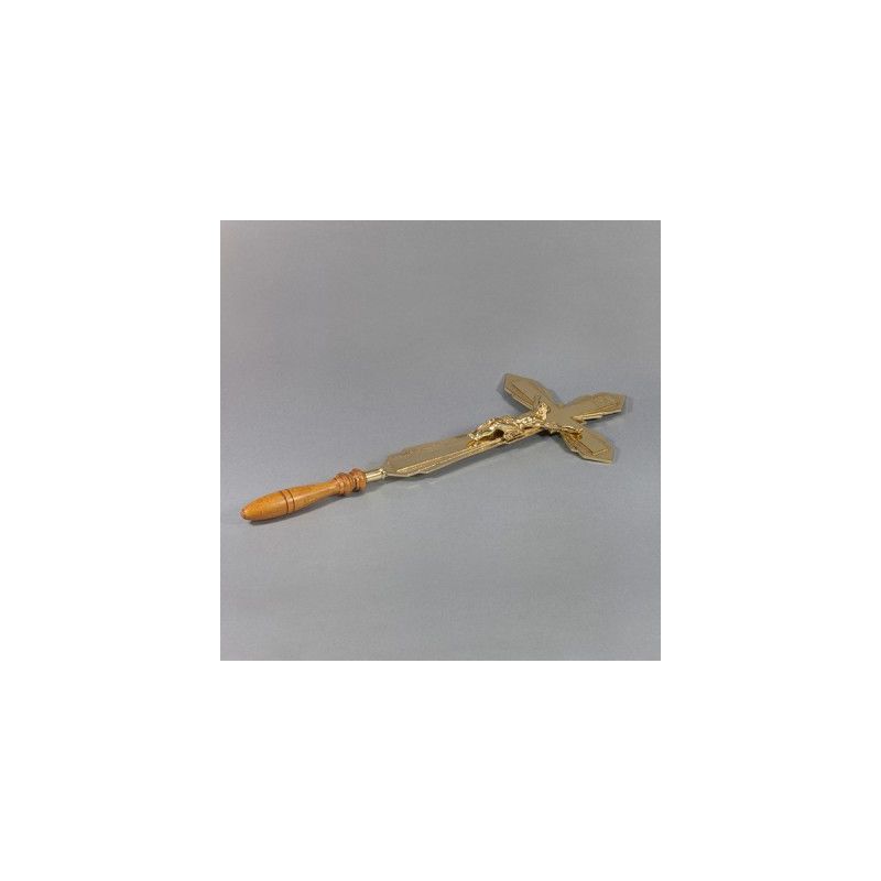 Krzyż mosiężny wys . 44 cm