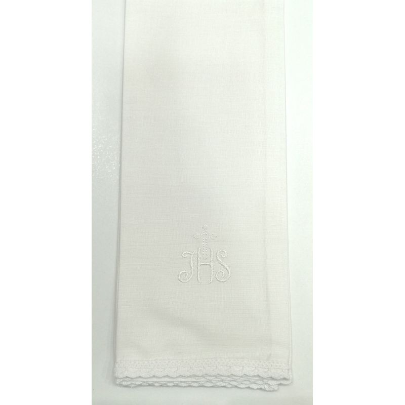 Puryfikaterz biały IHS z krzyżykiem - 100% bawełny
