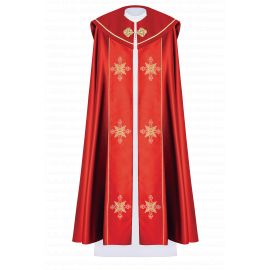 Kapa liturgiczna haftowana IHS - czerwona (38)