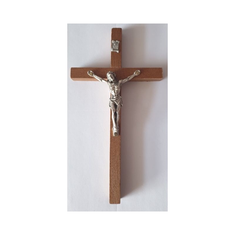 Krzyż drewniany na ścianę - 8,5 cm x 16 cm, ciemny brąz (3)