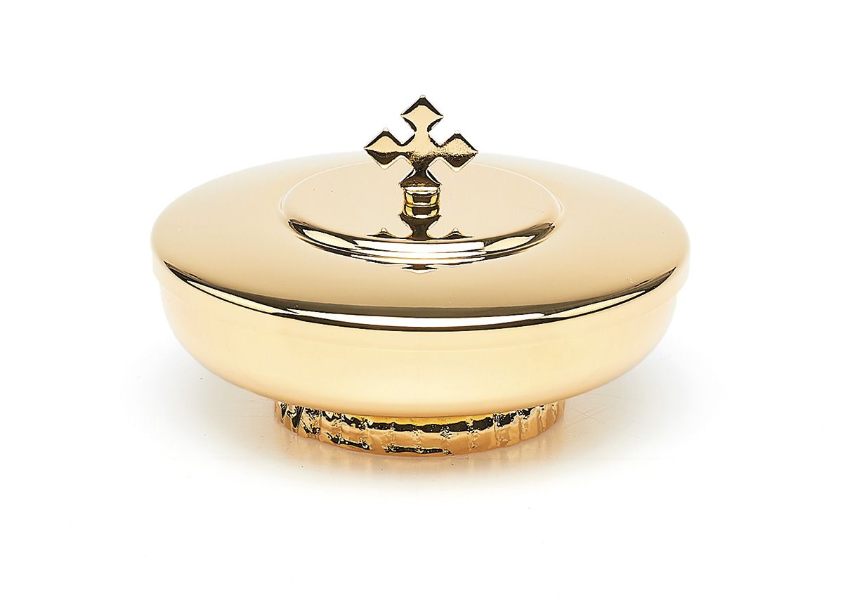 Puszka mosiężna, średnica  10 cm - nodus dekorowany - PUSZKI MSZALNE - Nowość