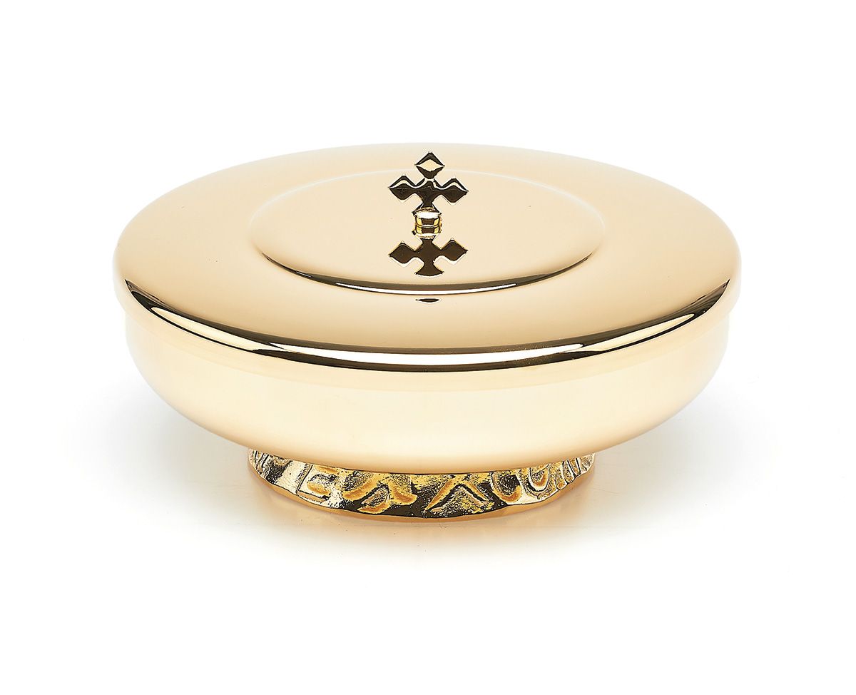 Puszka mosiężna, średnica 16 cm - nodus dekorowany - PUSZKI MSZALNE - Nowość