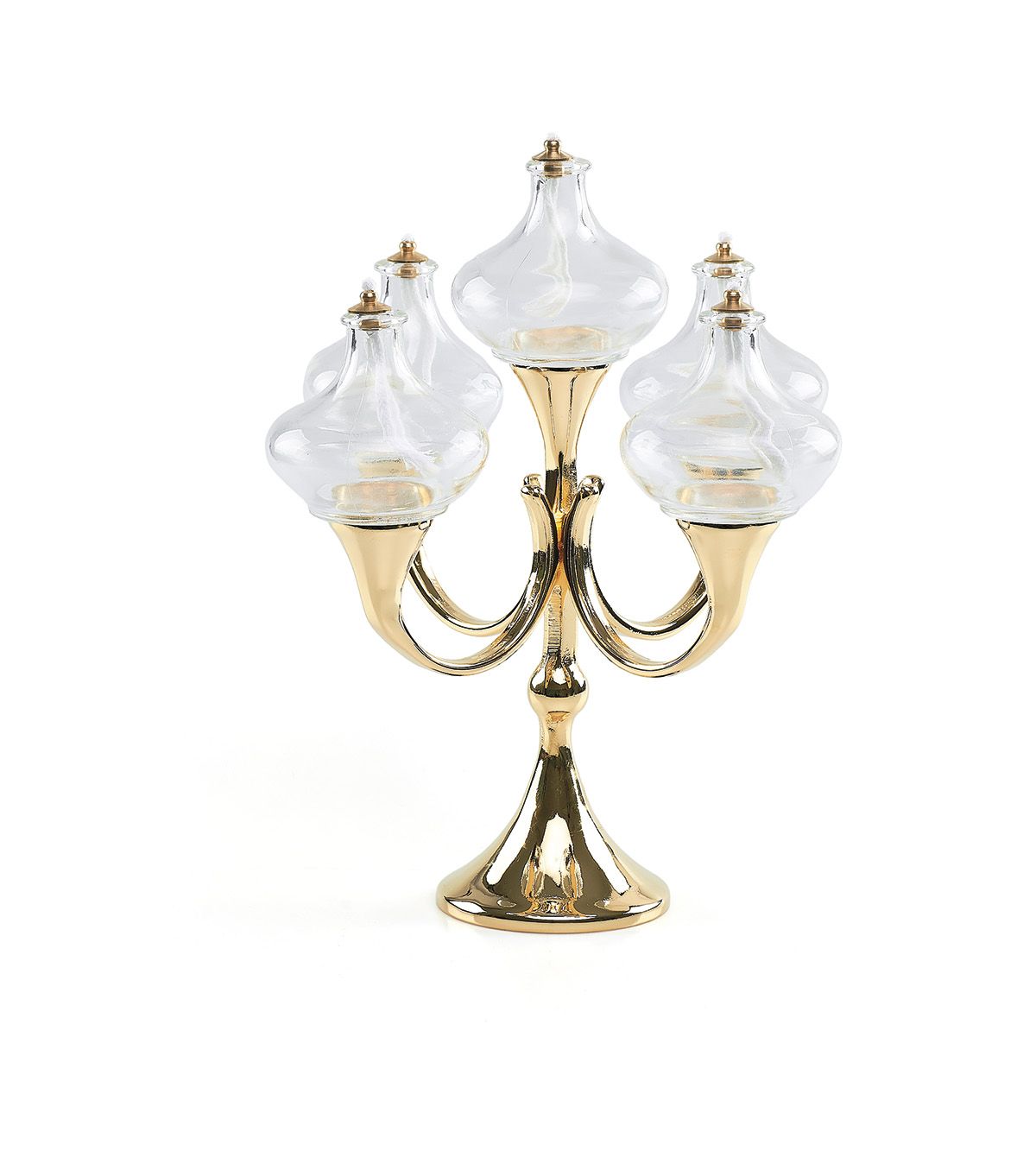 Lampka oliwna szklana 5 płomieni (8) - LAMPKI WIECZNE - Nowość