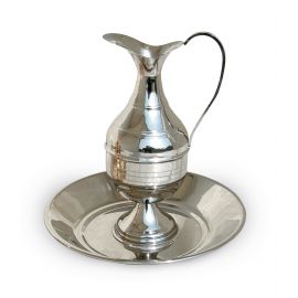 Dzbanek z misą, nikiel polerowany - 23 cm (4) - KOMPLET DO MYCIA RĄK/ KOMPLET DO LAWABO