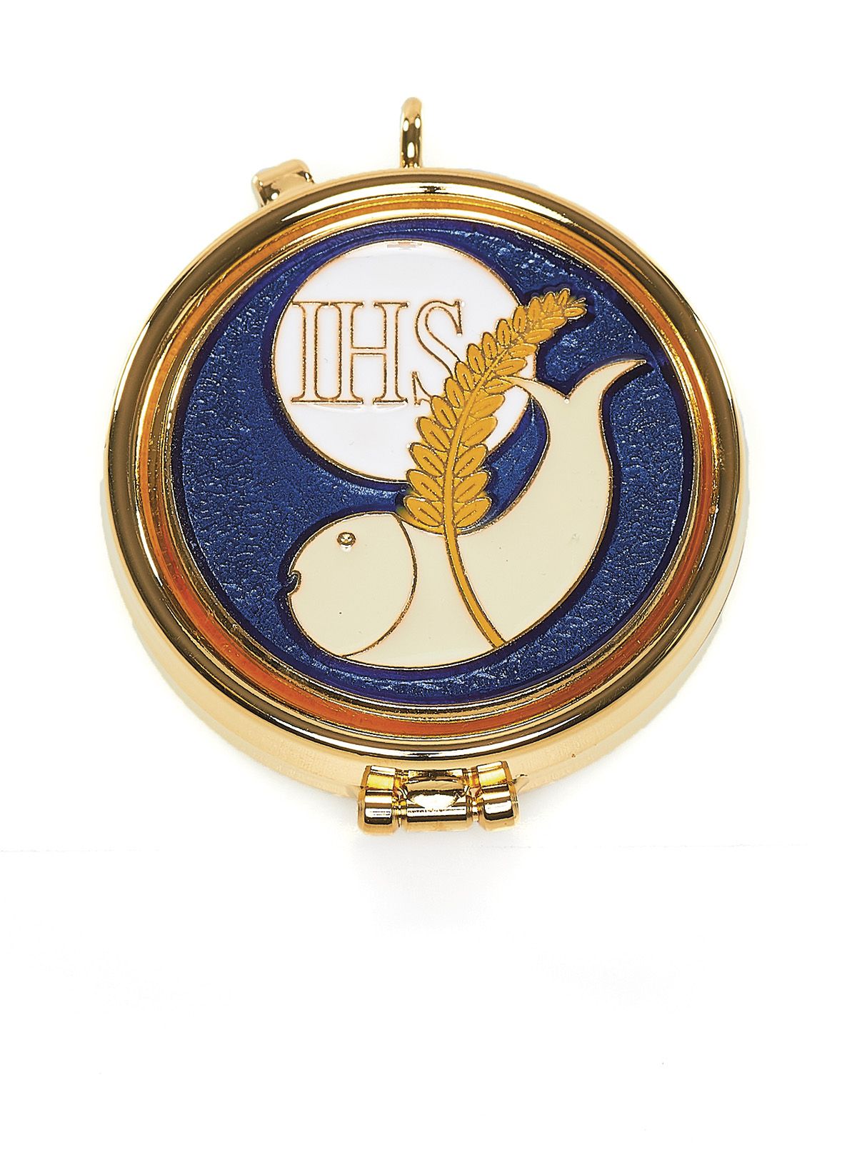 Cyborium z plakietką emaliowaną - IHS, ryba - CYBORIA - Nowość