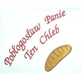 Serweta haftowana - Pobłogosław Panie ten chleb 37x37 cm - Serwety haftowane