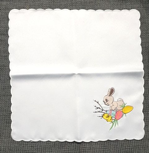 Serweta haftowana - Zajączek 37x37 cm - Serwety haftowane - zdjęcie 2 - Serweta haftowana - Zajączek 37x37 cm
