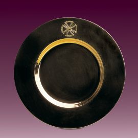 Patena mszalna kielichowa z krzyżykiem - PATENY LITURGICZNE