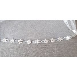 Welona na monstrancje 120 cm - srebrne kwiatki - Welon na monstrancje, kielich - zdjęcie 2 - Welona na monstrancje 120 cm - srebrne kwiatki