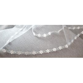 Welona na monstrancje 120 cm - srebrne kwiatki - Welon na monstrancje, kielich - zdjęcie 3 - Welona na monstrancje 120 cm - srebrne kwiatki