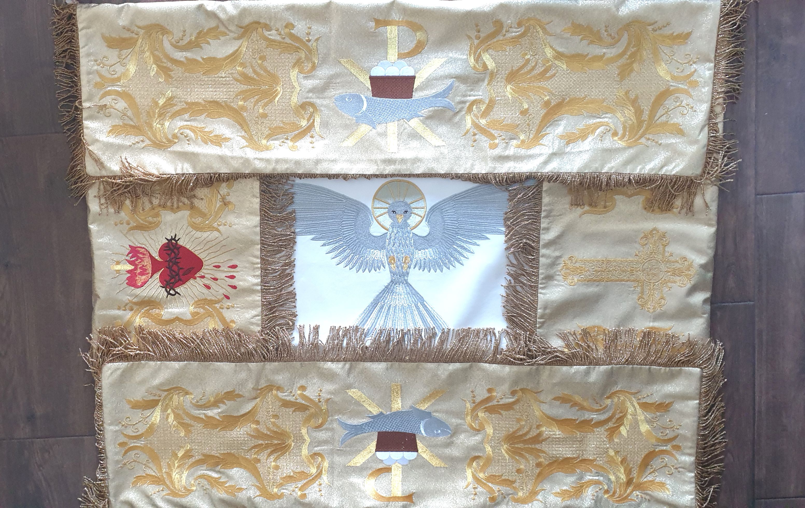 Baldachim na 2 drzewce (2) - Baldachimy haftowane - Nowość