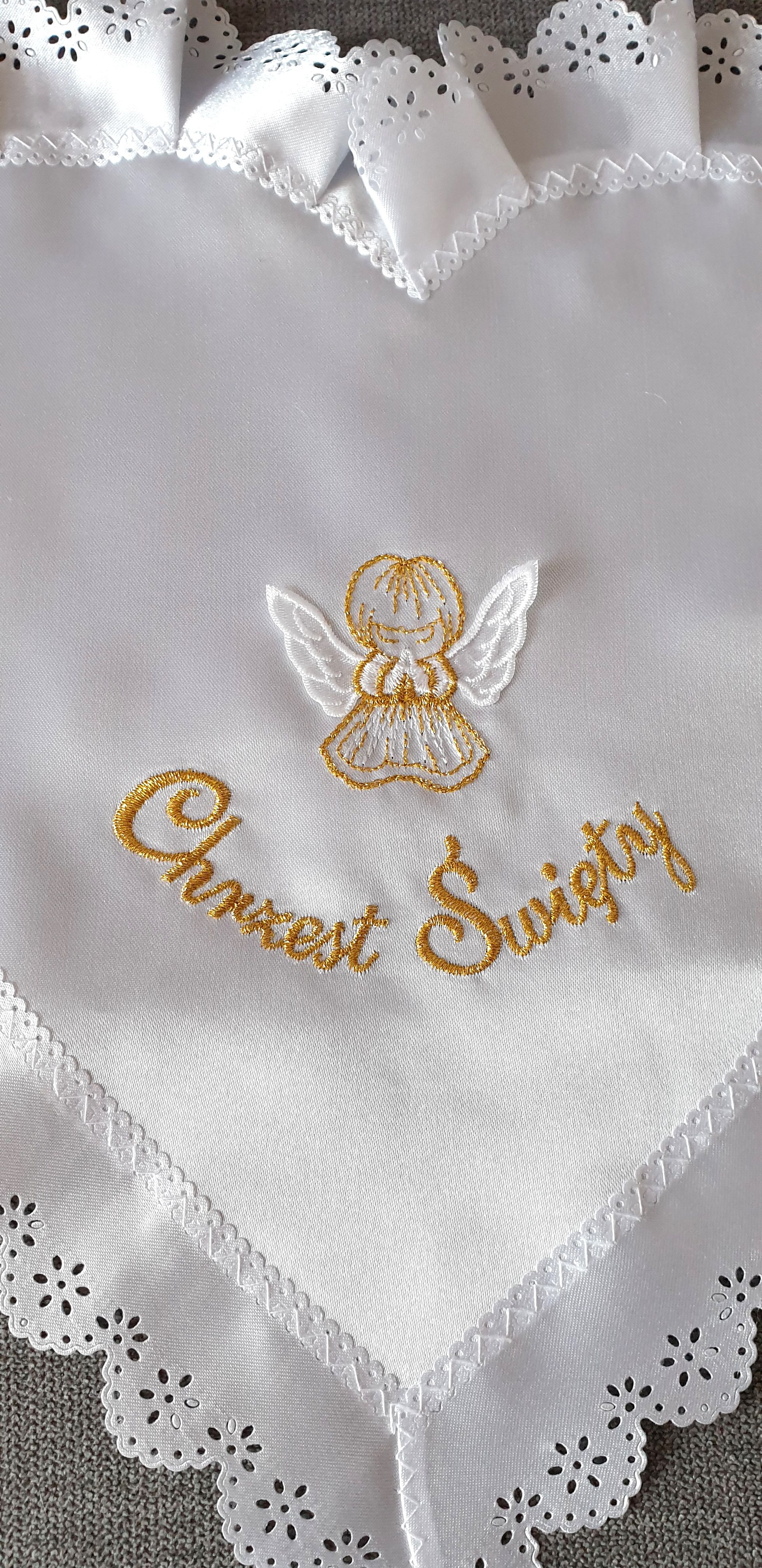 Szatka do chrztu haftowana (2) - Szatki haftowane do chrztu - zdjęcie 2 - Szatka do chrztu haftowana (2)