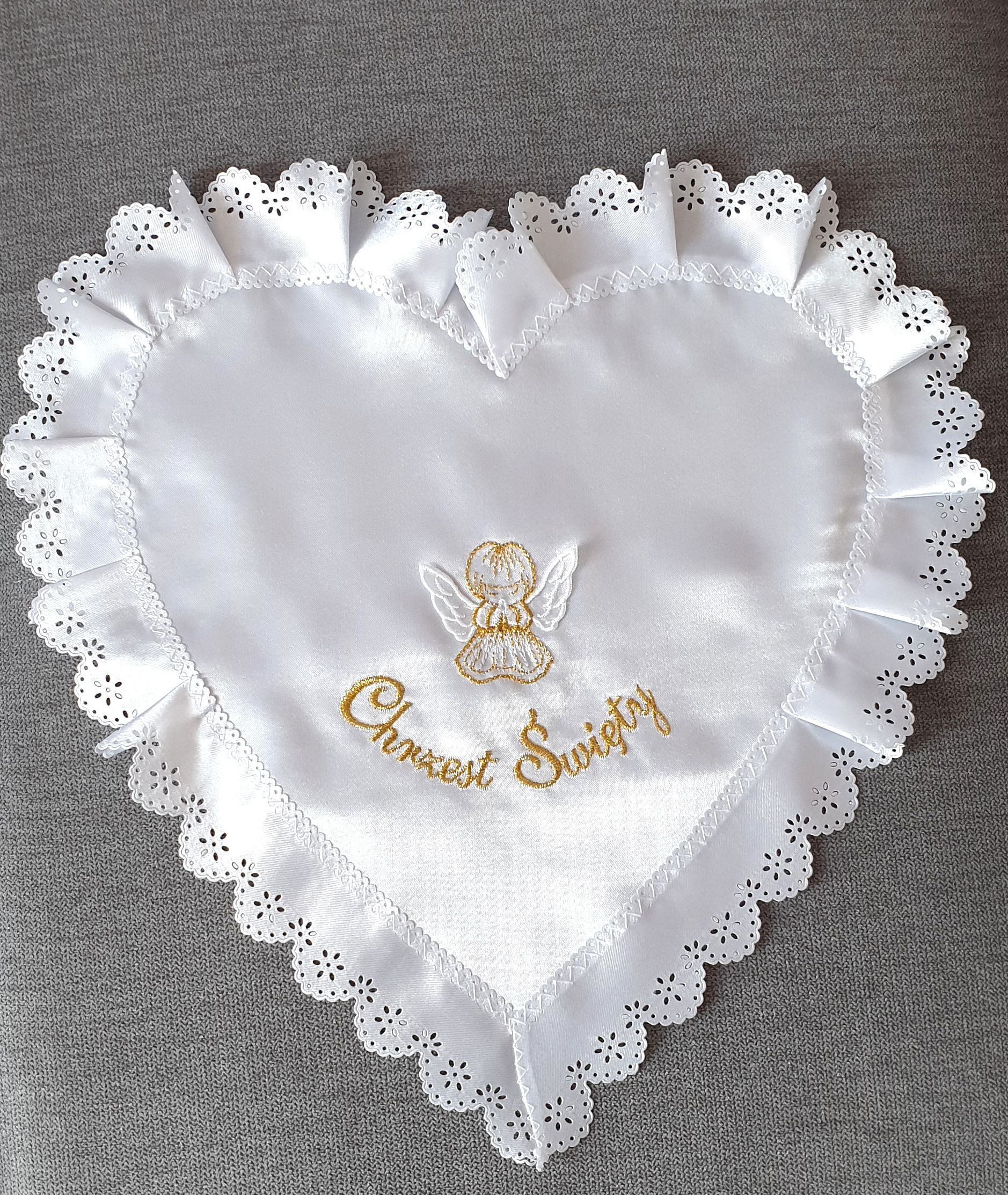 Szatka do chrztu haftowana (2) - Szatki haftowane do chrztu - Nowość