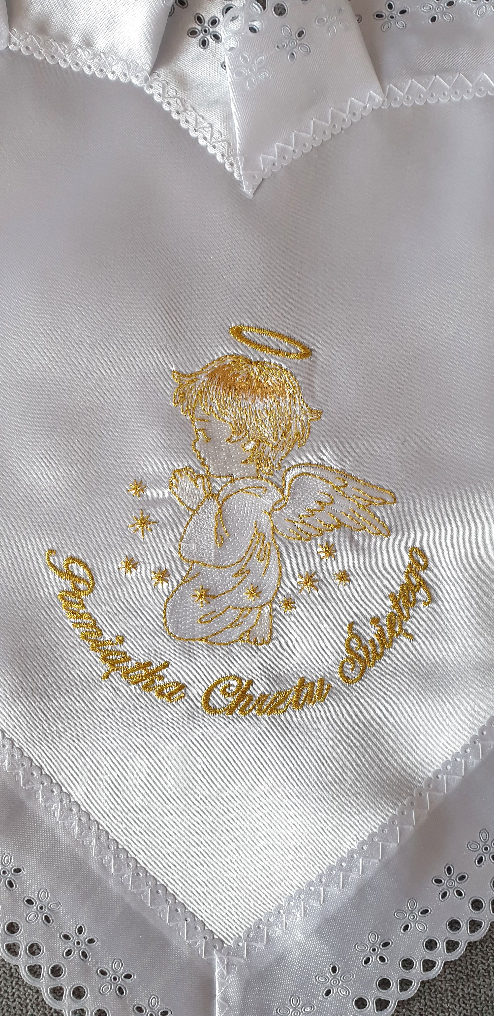 Szatka do chrztu haftowana (4) - Szatki haftowane do chrztu - zdjęcie 2 - Szatka do chrztu haftowana (4)