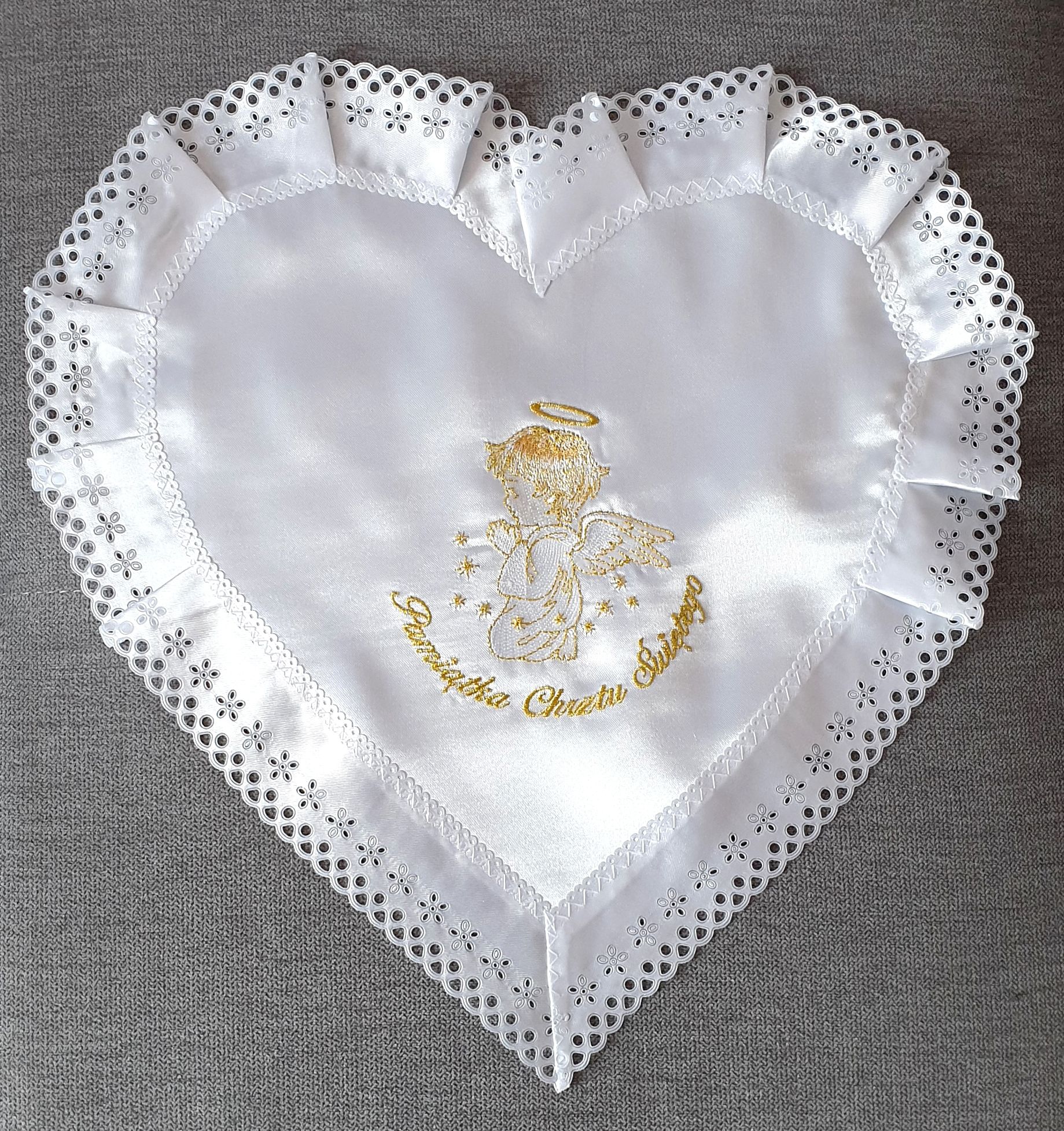 Szatka do chrztu haftowana (4) - Szatki haftowane do chrztu - Nowość