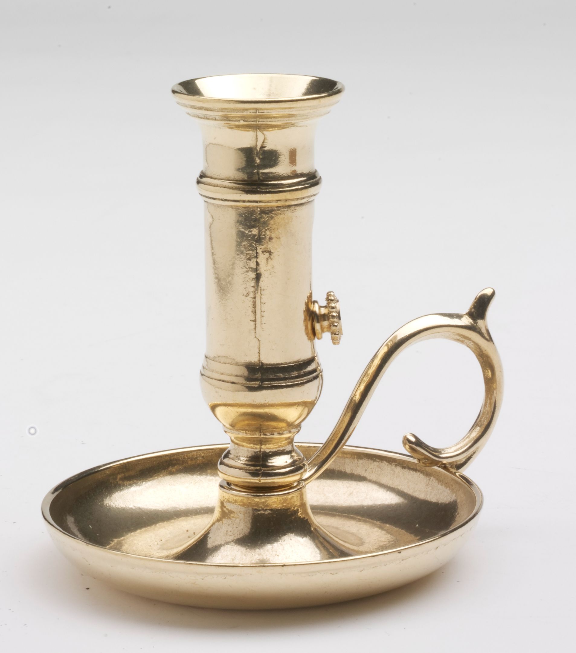 Świecznik mosiężny na chudą świeczkę - 11 cm - ŚWIECZNIKI / LICHTARZE - Nowość