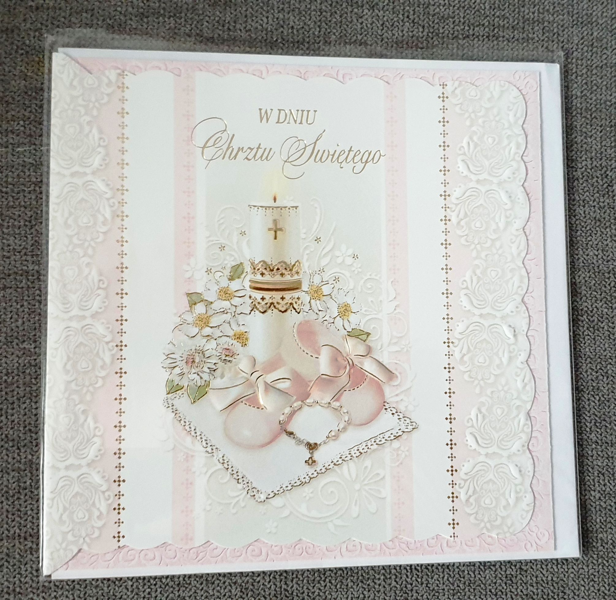 Kartka z życzeniami - Pamiątka Chrztu Świętego (25) - Kartka na chrzest z życzeniami - Nowość