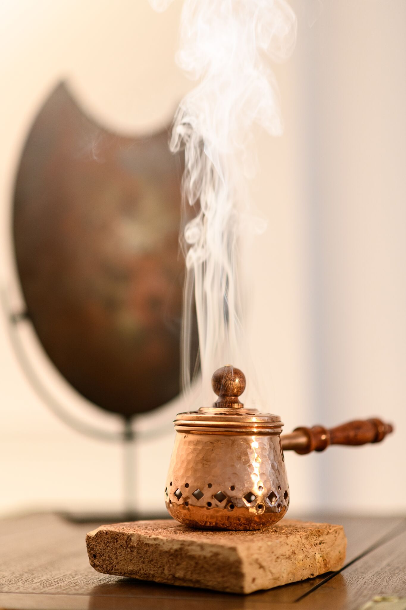 Kadzielnica z drewnianą rączką (2) - KADZIELNICE DOMOWE - Nowość