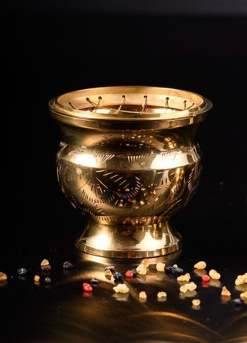 Kadzielnica mosiężna (7) - KADZIELNICE DOMOWE - Nowość