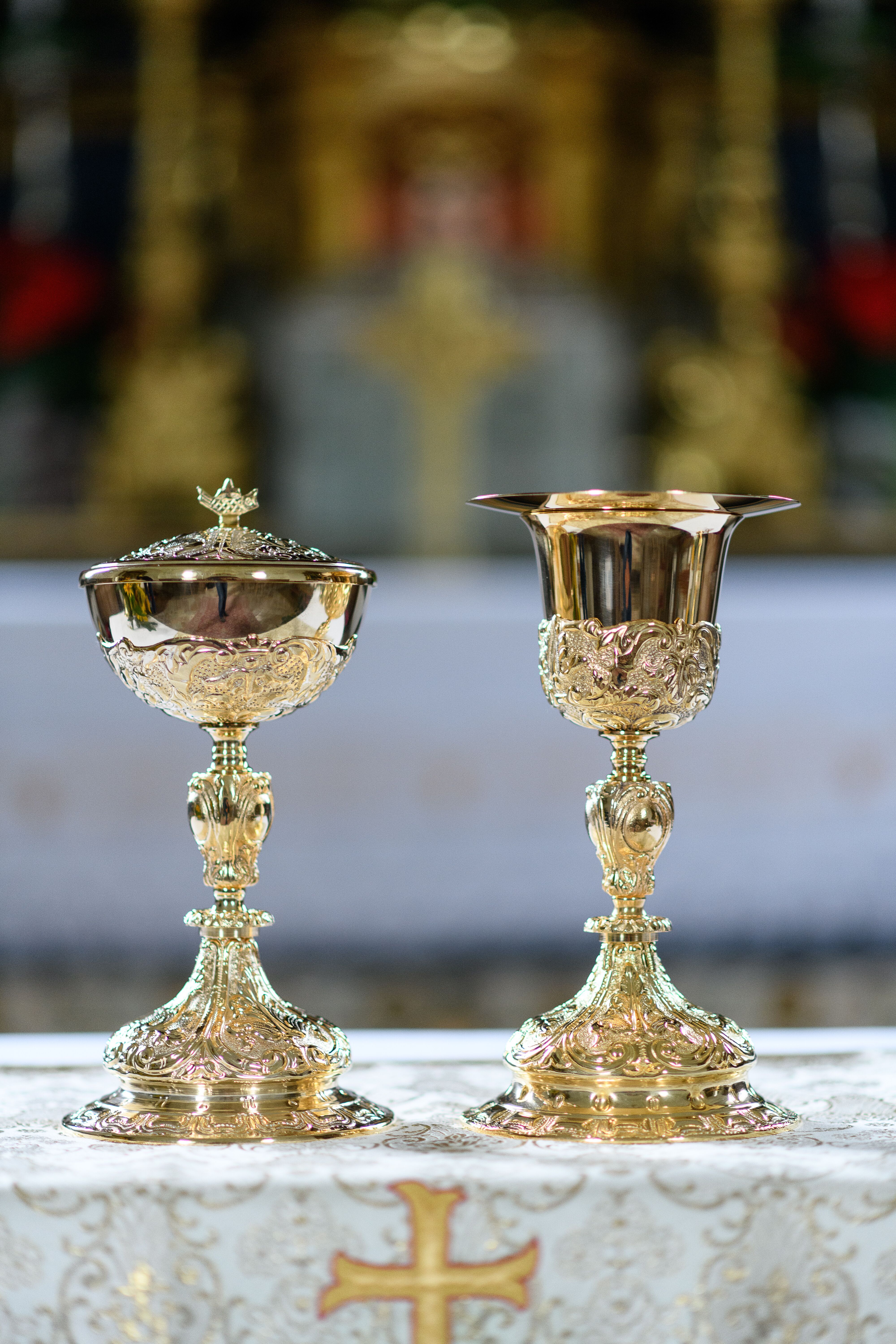 Kielich barokowy, pozłacany - 25 cm - KIELICHY MSZALNE - zdjęcie 2 - Kielich barokowy, pozłacany - 25 cm