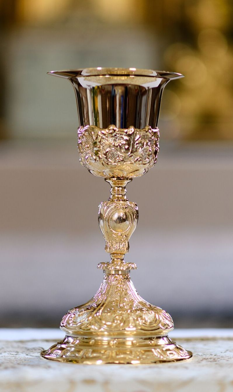 Kielich barokowy, pozłacany - 25 cm - KIELICHY MSZALNE - Kielich barokowy, pozłacany - 25 cm