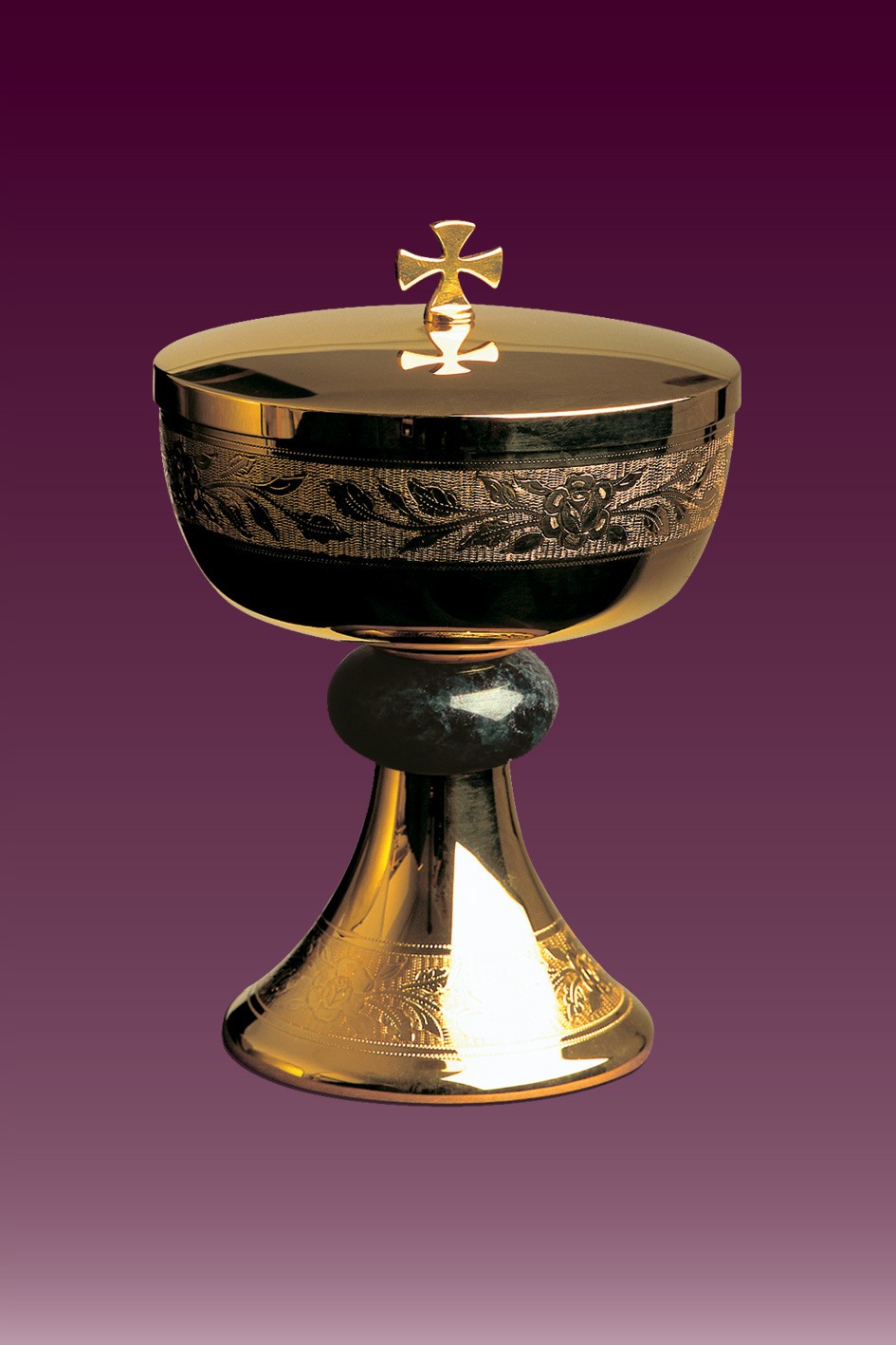 Puszka na komunikanty, z marmurem włoskim 17,5 cm (2) - PUSZKI MSZALNE - Nowość